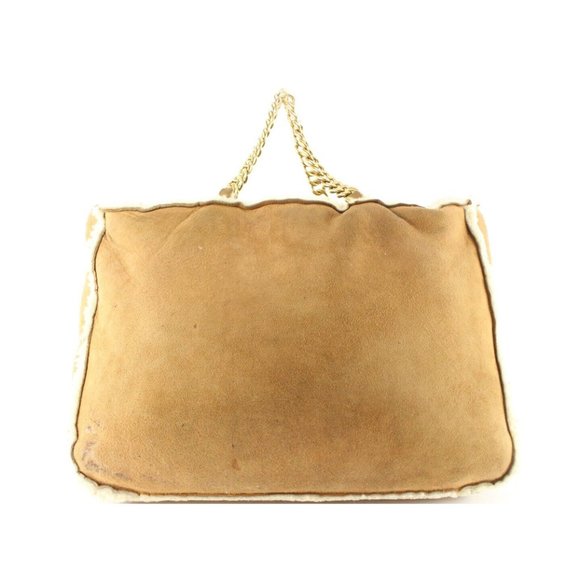 Chanel Brown Shearling Sheepskin Chain Tote GHW 4CAS0419 - Picture 7 of 12